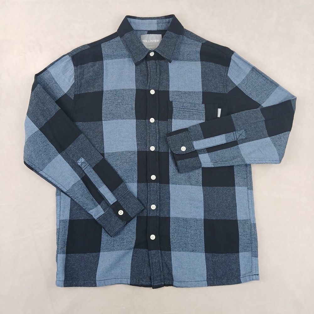 Hollister Small Mens Shirt Flannel Long Sleeve Button Up 20x26